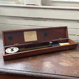 Beautiful Vintage Brass Nautical Protractor, Maritime Course Plotter, 1907, Marine Compass Co. (porch)