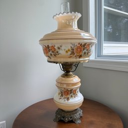 Vintage Floral Hurricane Lamp (Porch)