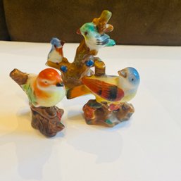 3 Super Cute Vintage Small Ceramic Bird Figurines (EF - LR2)
