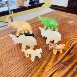 Elephant And Mule Figures (dining Room)