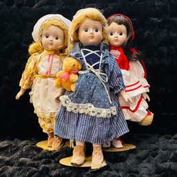 Three Vintage Singing Porcelain Dolls (Box 7)