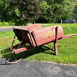 WOW! Antique Wooden Wheelbarrow, Jackson Manufacturing Co. 'Type 10' (Garage)