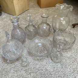 Lot Of Assorted Vintage Cut Glass(Mud Room)