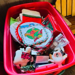 Holiday Bin Lot With Assorted Decorative Items (Zone 6)