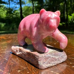 Awesome Pink Stone Bear Figure - See Description (BSMT Back)