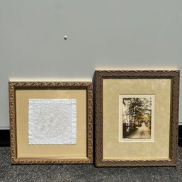 Two Framed Art Pieces Including 'Charming Youth' By David Davidson (Garage)