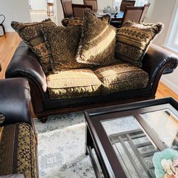 Ashley Furniture Love Seat With Throw Pillows (Living Room)