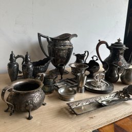 Lot Of Assorted Vintage Silver Plate (IS)