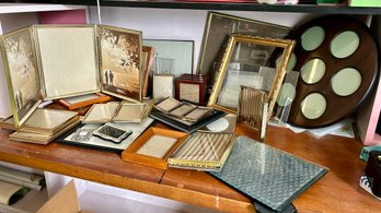 Huge Picture Frame Lot! Many Vintage! Gold Tone Accordion Style & More (b1)