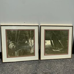 Two Framed Art Pieces By Manifestations, Inc, Optical Illusionary Art (Garage)