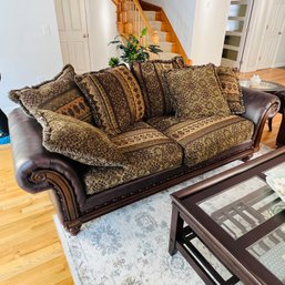 Ashley Furniture Sofa With Throw Cushions (Living Room)