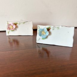 Pair Of Porcelain Table Cards (DR)