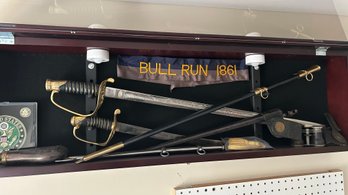 Vintage Swords & Other Military Memorabilia, BULL RUN 1861, With Display Case (BR2)