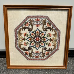 Vintage Framed Needlepoint (Garage)