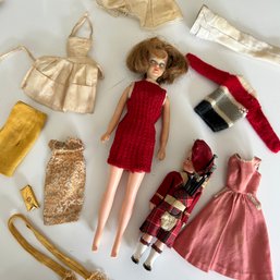 Vintage TRESSY DOLL, Plus Scottish Doll & Barbie & Ken Clothes (BR2)