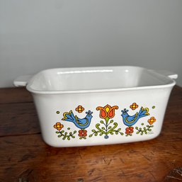 Vintage Corning Ware 1975 Country Festival 7 X 51/2 X 3 Casserole Dish (KH)