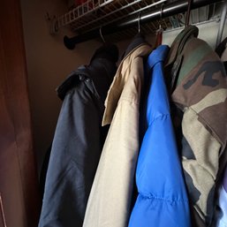Men's Outerwear Lot Including LL Bean, Eddie Bauer, And More (Coat Closet)