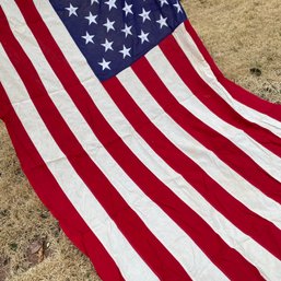Huge Vintage Valley Forge Cloth American Flag 102' X 56' (Bsmt)