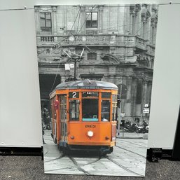 Large Trolley Photo On Canvas (Garage)