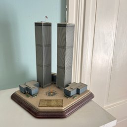 Danbury Mint Twin Towers Commemorative Sculpture (office)