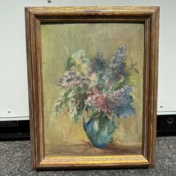 Vintage Painted Framed Bouquet Art (Garage)