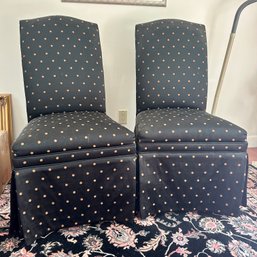 Pair Of Ethan Allen Upholstered Dining Chairs (DR)