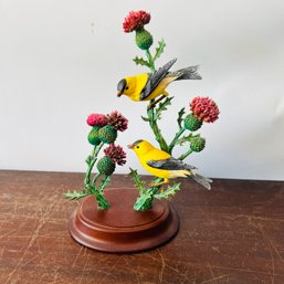 Danbury Mint Summer Splendor Bird Sculpture By Bob Guge (Garage)