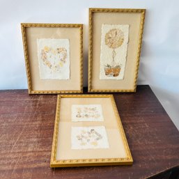 Framed Dried Florals From France - Set Of 3 (Garage)