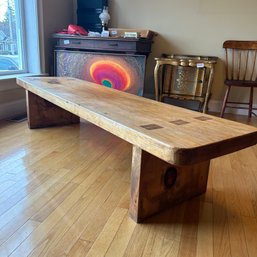 Stunning Large Wooden Handmade Bench (Front Room)