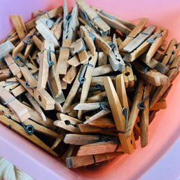 Vintage Wooden Clothespins (porch)