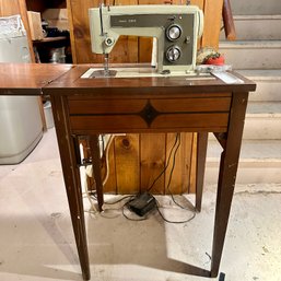 Sears Kenmore Model 5187 Sewing Machine W/ Table & Sewing Storage Stool, Accessories (BSMT)