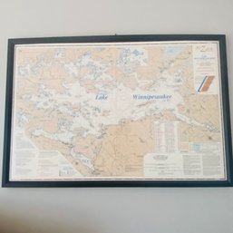 Nice Framed Map Of Lake Winnipesaukee (62340) (Entry)