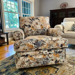 Lovely Floral LAZBOY Accent Swivel Arm Chair (#1 Of 2 Available) (LR)