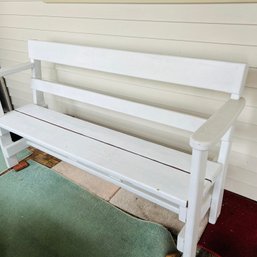 White Wooden Bench (porch)