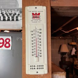 Vintage Advertising Thermometer (mid-basement)
