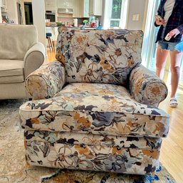 Lovely Floral LAZBOY Accent Swivel Arm Chair (#2 Of 2 Available) (LR)