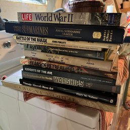 Hardcover War Themed Books (basement - Laundry)