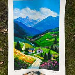 Artist Signed PAUKER Landscape Art Print (shed)