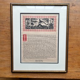 Framed Parable Woodcut Print (Front Room)