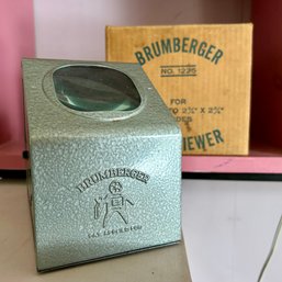 Vintage BRUMBERGER Slide Viewer, In Box (b1)
