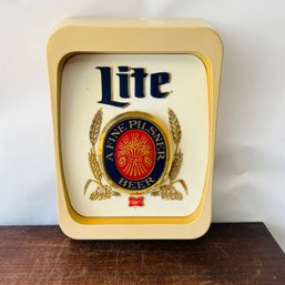 Vintage Miller Lite Lighted Wall Sign (Garage)