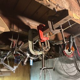 Misc Tool Lot, Includes Everything Pictured Hanging From Ceiling Joists (basement)