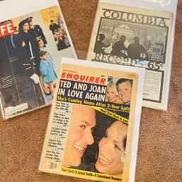 Vintage Magazines - Kennedy Family, JFK Life Magazine, Ted Kennedy National Enquirer (EF - LR2)