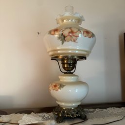 Vintage Floral Hurricane Lamp (BR1)