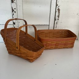 Pair Of Vintage Longaberger Baskets (KB)