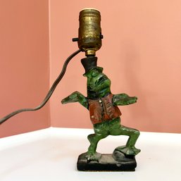 Cast Iron Vintage Frog Lamp - Electrical Cord Needs Replacing (FR)