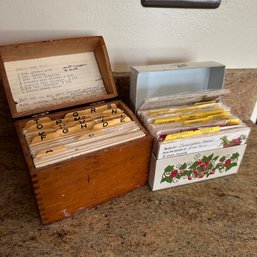 Pair Of Vintage Recipe Boxes Full Of Recipes! (Kitchen)