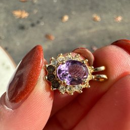 Beautiful 14KGE Pendant With Purple Stone (OA)