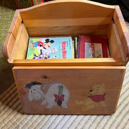 Painted Stool With Assorted Vintage Children's Books (mid-basement)