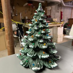 Vintage Ceramic Christmas Tree With Base - AS-IS (BSMT)